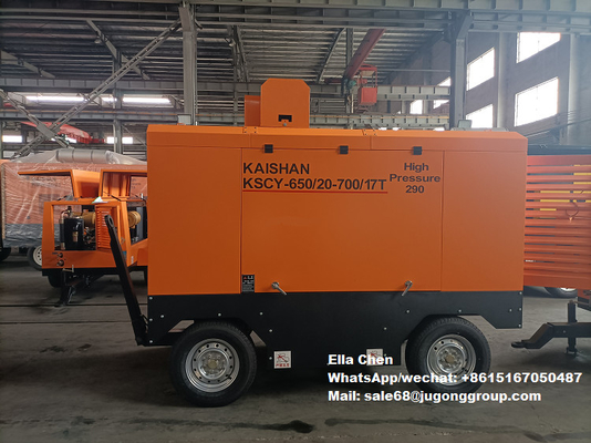 KSCY-650/20-700/17 18m3/Min 650CFM 20bar 17bar vis à gaz rotatif portable Compresseur d'air Compresseur à vis